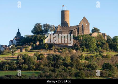 Krofdorf-Gleiberg bei Gießen, Burg Gleisberg, Ansicht von Nordwesten Stock Photo