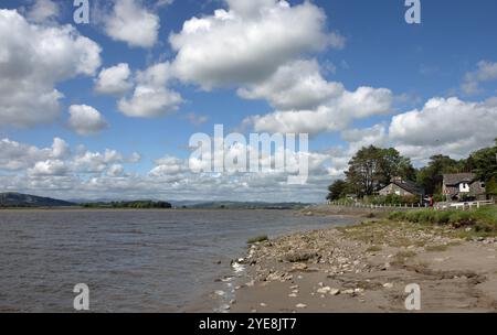 The River Kent at Sandside between Milnthorpe and Arnside Westmorland and Furness England Stock Photo