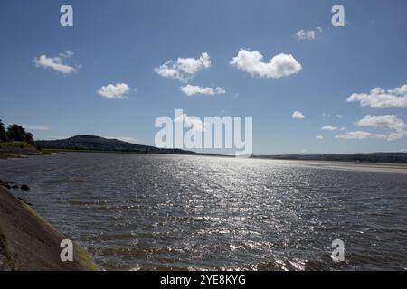 The River Kent at Sandside between Milnthorpe and Arnside Westmorland and Furness England Stock Photo