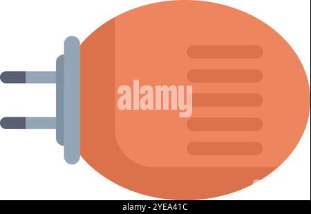 Electric plug connecting power supply, providing electricity to devices Stock Vector