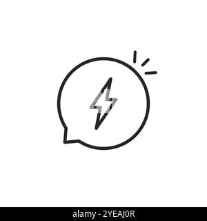 flash in thin line bubble like dispute Stock Vector