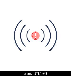 wifi icon like no internet or connection Stock Vector