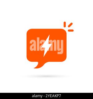 dispute like flash in speech bubble Stock Vector
