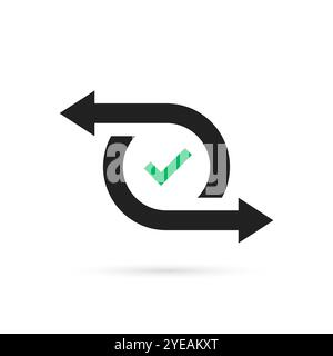 simple cash flow icon or easy transfer Stock Vector