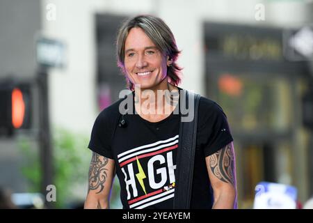 New York, USA. 30th Oct, 2024. Keith Urban performs on NBC's 'Today' Show at Rockefeller Center in New York, NY on October 30, 2024. (Photo by Efren Landaos/Sipa USA) Credit: Sipa USA/Alamy Live News Stock Photo