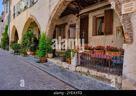 France, Alpes-Maritimes (06), Biot, Place des Arcades Stock Photo