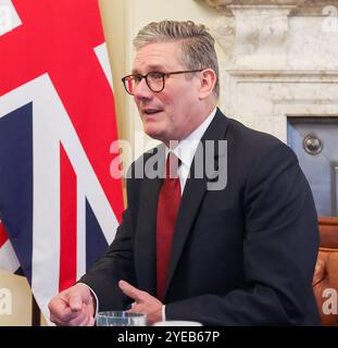 Prime Minister Sir Keir Starmer in the cabinet office at 10 Downing Street, 5 July 2024. Photo: Simon Dawson/No 10 Downing Street. Stock Photo