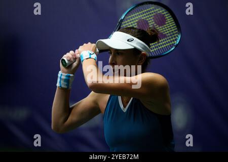 Hamburg, Germany. 30th Oct, 2024. Tennis, ITF 75 Tournament, First Round, Bencic (Switzerland) - Avdeyeva (Russia), Switzerland's Belinda Bencic in action. Credit: Gregor Fischer/dpa/Alamy Live News Stock Photo