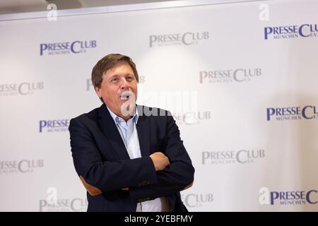 Munich, Germany. 30th Oct, 2024. The astronaut Ulrich Walter speaking on Bavaria One and the Bavarian aerospace in the pressclub in Munich, Germany on October 30, 2024. (Photo by Alexander Pohl/Sipa USA) Credit: Sipa USA/Alamy Live News Stock Photo