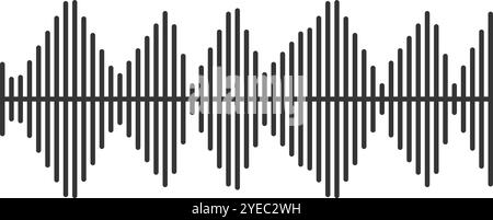 Capturing audio levels in a sleek, minimalist black and white design. Perfect for representing communication and data in modern technology Stock Vector