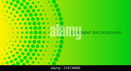 Vibrant green gradient background with circular patterns. Vector illustration Stock Vector