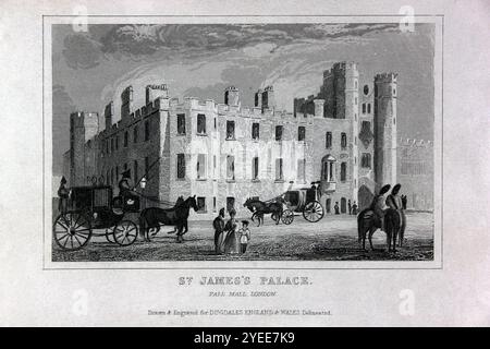 St James's Palace, from 'Dugdale's England & Wales Delineated'. Stock Photo