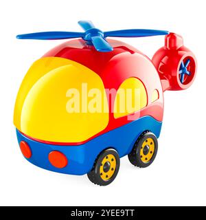 Toy Helicopter for Kids, 3D rendering isolated on white background Stock Photo