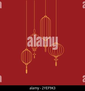 Chinese New Year lantern design element Stock Vector