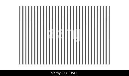 Vertical parallel lines. Black geometric gray pattern. Flat vector illustration isolated on white Stock Vector
