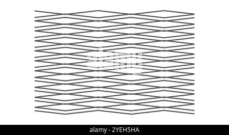Horizontal wavy zigzag lines. Black geometric gray pattern. Flat vector illustration isolated on white Stock Vector