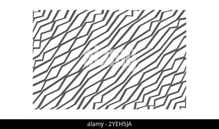 Oblique broken lines. Black geometric gray pattern. Flat vector illustration isolated on white Stock Vector