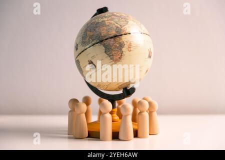Embracing diversity and inclusion, the global community joins hands in oneness, fostering connection, cooperation, harmony, peace, and support across Stock Photo