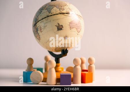Embracing diversity and inclusion, the global community joins hands in oneness, fostering connection, cooperation, harmony, peace, and support across Stock Photo