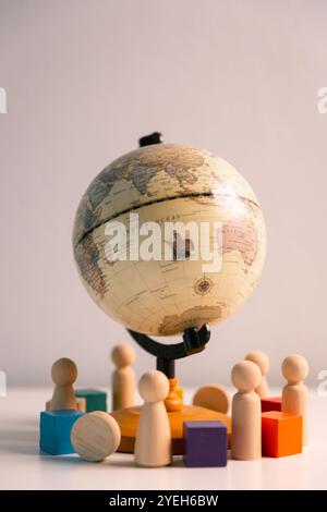 Embracing diversity and inclusion, the global community joins hands in oneness, fostering connection, cooperation, harmony, peace, and support across Stock Photo