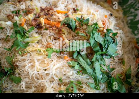 "Mie Goreng Jawa or bakmi jawa or java noodle with spoon and fork ...