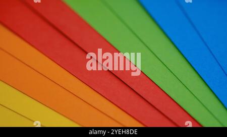 Set of colourful paper sheets close up Stock Photo