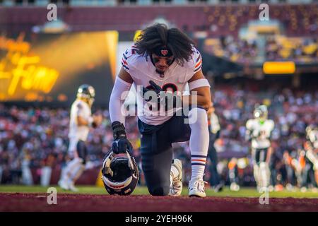 Chicago Bears defensive end Daniel Hardy (92) rushes during an NFL