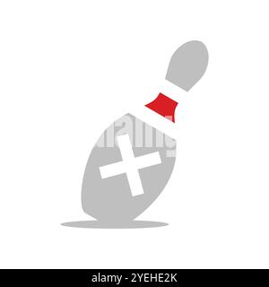 pin bowling icon logo design template Stock Vector