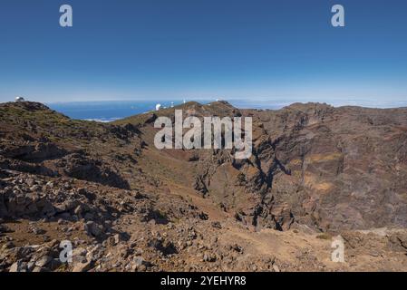 Astronomical observatory in Roque de los muchachos, highest peak of la Palma island, Canary island, Spain, Europe Stock Photo