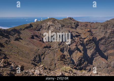 Astronomical observatory in Roque de los muchachos, highest peak of la Palma island, Canary island, Spain, Europe Stock Photo