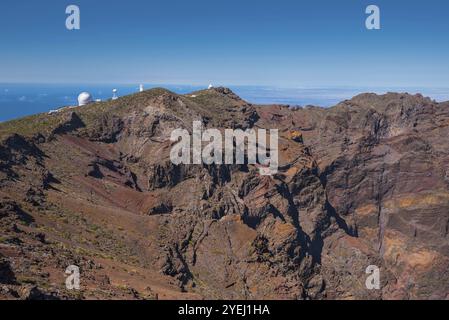 Astronomical observatory in Roque de los muchachos, highest peak of la Palma island, Canary island, Spain, Europe Stock Photo