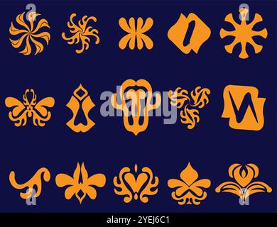 Logo Set for Business Company and Logo Ideas. Stock Vector