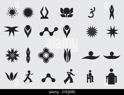 Logo Set for Business Company and Logo Ideas. Stock Vector