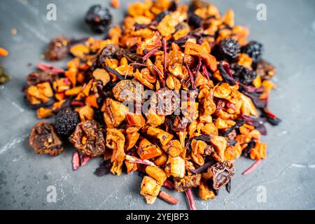 Dry fruit tea with various additives. High quality photo Stock Photo