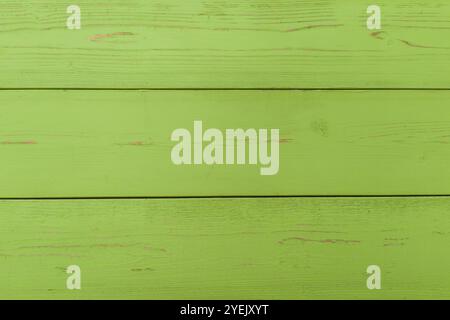 Green Wooden Planks with Natural Texture Stock Photo