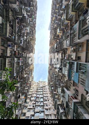 The Monster building ( Yick Fat building ) in Quarry Bay, Hong Kong. Stock Photo