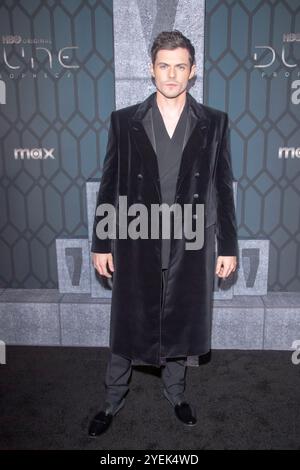 New York, United States. 30th Oct, 2024. Chris Mason attends the world premiere of HBO's ''Dune: Prophecy'' at Jazz at Lincoln Center in New York, USA, on October 30, 2024. (Photo by Thenews2/NurPhoto) Credit: NurPhoto SRL/Alamy Live News Stock Photo