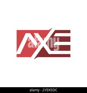 AXE letter logo design Initials AXE typography logo. Monogram logo AXE typography for technology business and real estate brand Stock Vector