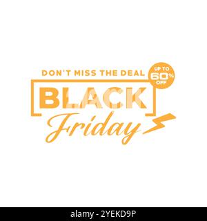 Typography banner for Black Friday. Modern minimal red and white text symbol of Black Friday with discount offer. Design template for Black Friday sal Stock Vector