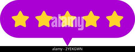 5 stars balloon. 5 stars rating icon. Stock Vector