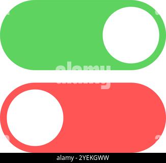 Minimalist on and off switch symbol. Toggle button design. Stock Vector