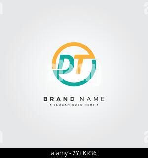 Initial DT Vector Logo - Elegant Monogram Template for letter D and T for your Business Stock Vector