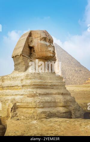 Side view of The Great Sphinx of Giza, Cairo, Egypt Stock Photo