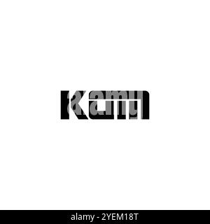 K D M monogram logo design Stock Vector