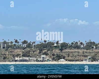 view of california coastline from water Stock Photo