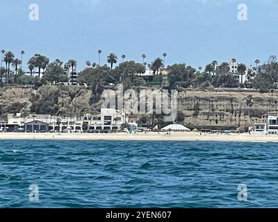 view of california coastline from water Stock Photo