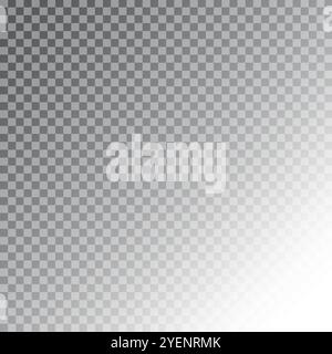 Checkerboard gradient background. Soft gradient overlay. Transparent squares design. Light to dark transition. Stock Vector