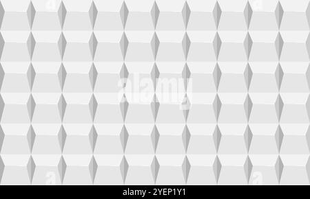 Mosaic strong concrete tile protrusion wall with spike corners for construction of fences and protective structures. Gray copy space for design of web Stock Vector
