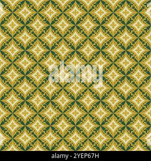Majolica Vector Pattern. Vintage Talavera Border. Sicilian Mosaic.Ethnic Square Tile. Ceramic Background. batik design Stock Vector
