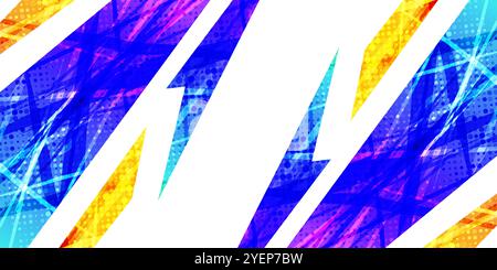 Abstract and Colorful Geometric Background with Speed Movement Concept Stock Vector